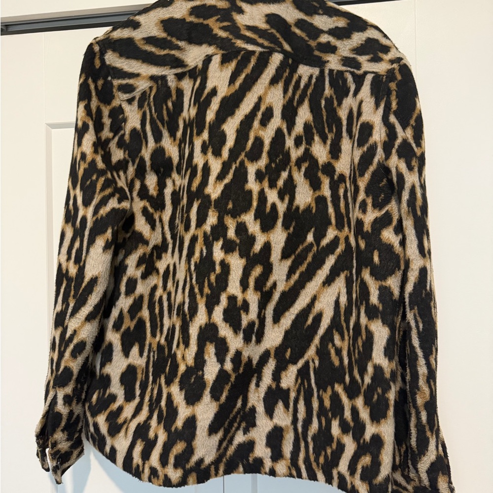 Allsaints Leopard Print Button-Up Jacket - Black … - image 5